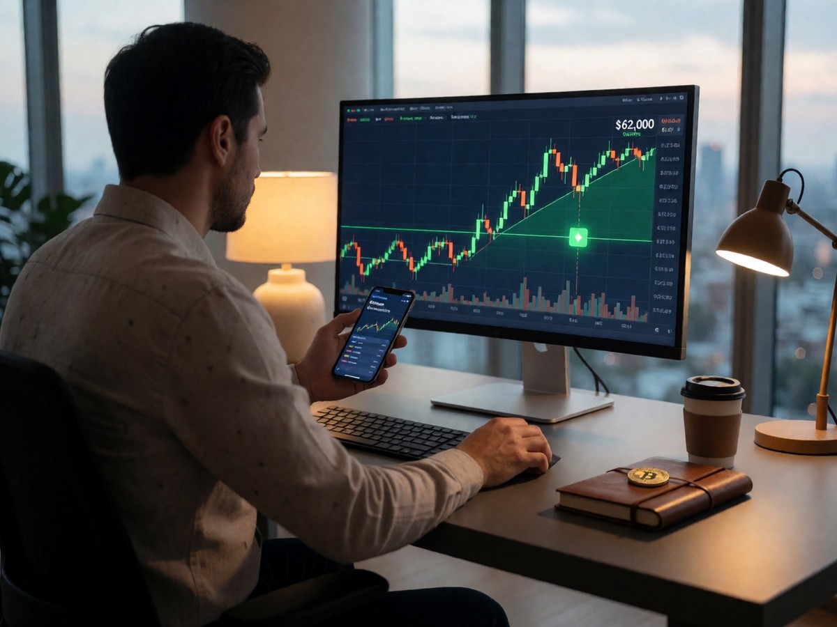Bitcoin accumulation at $62,000 support